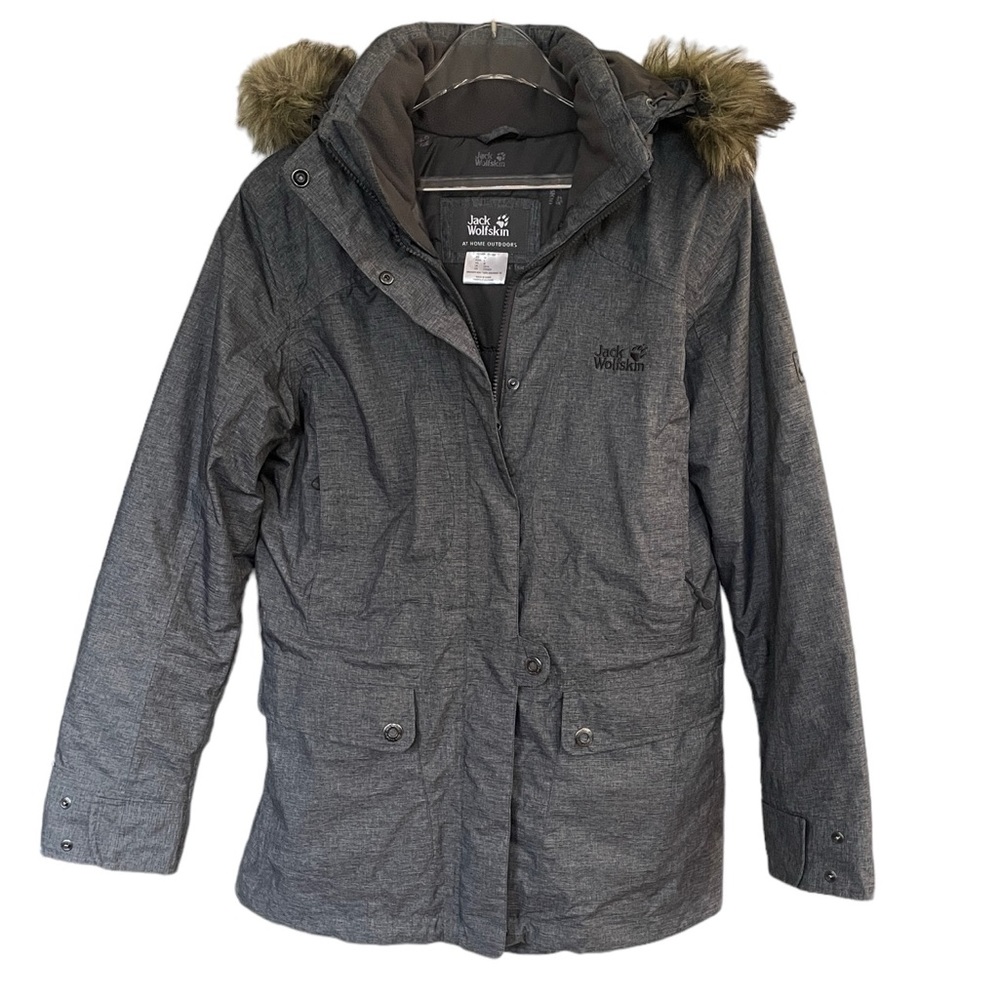 Women's Medium Jack Wolfskin Texapore Insulated Grey Winter Jacket